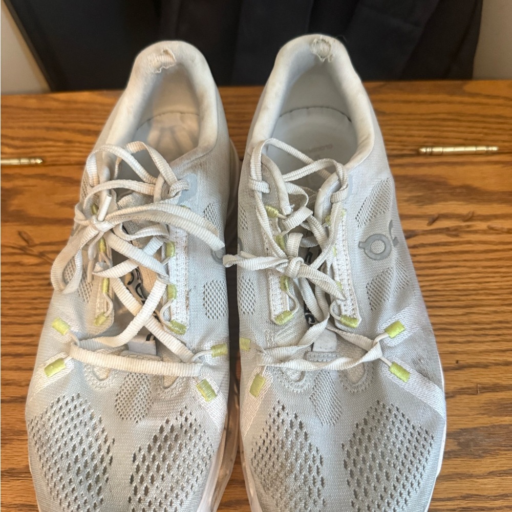 On Running White and Gray Sneakers